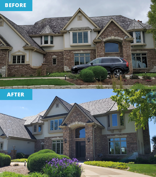 roofing installation before and after images