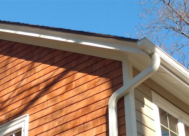 Aluminum gutter and downspout replacement