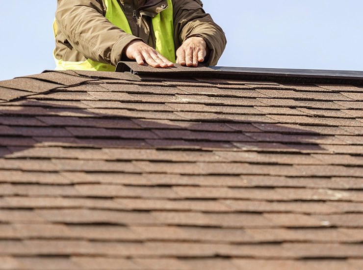 roof inspection being done by roofing company in columbus oh